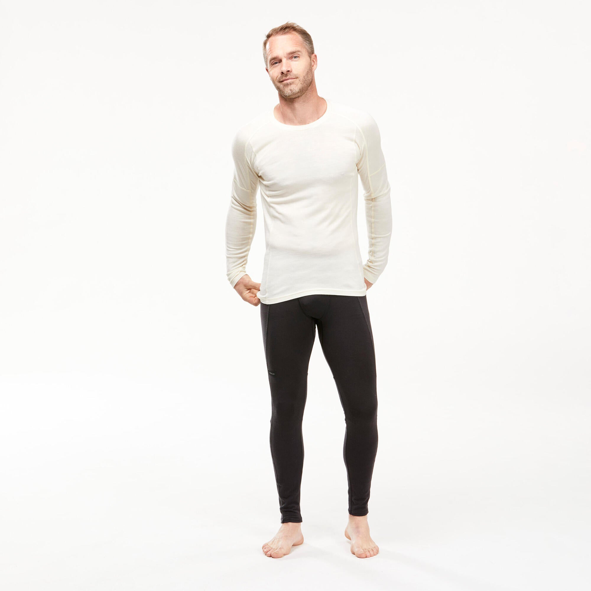 forclaz-mt500-merino-leggings-herren-schwarz-baselayer image 2