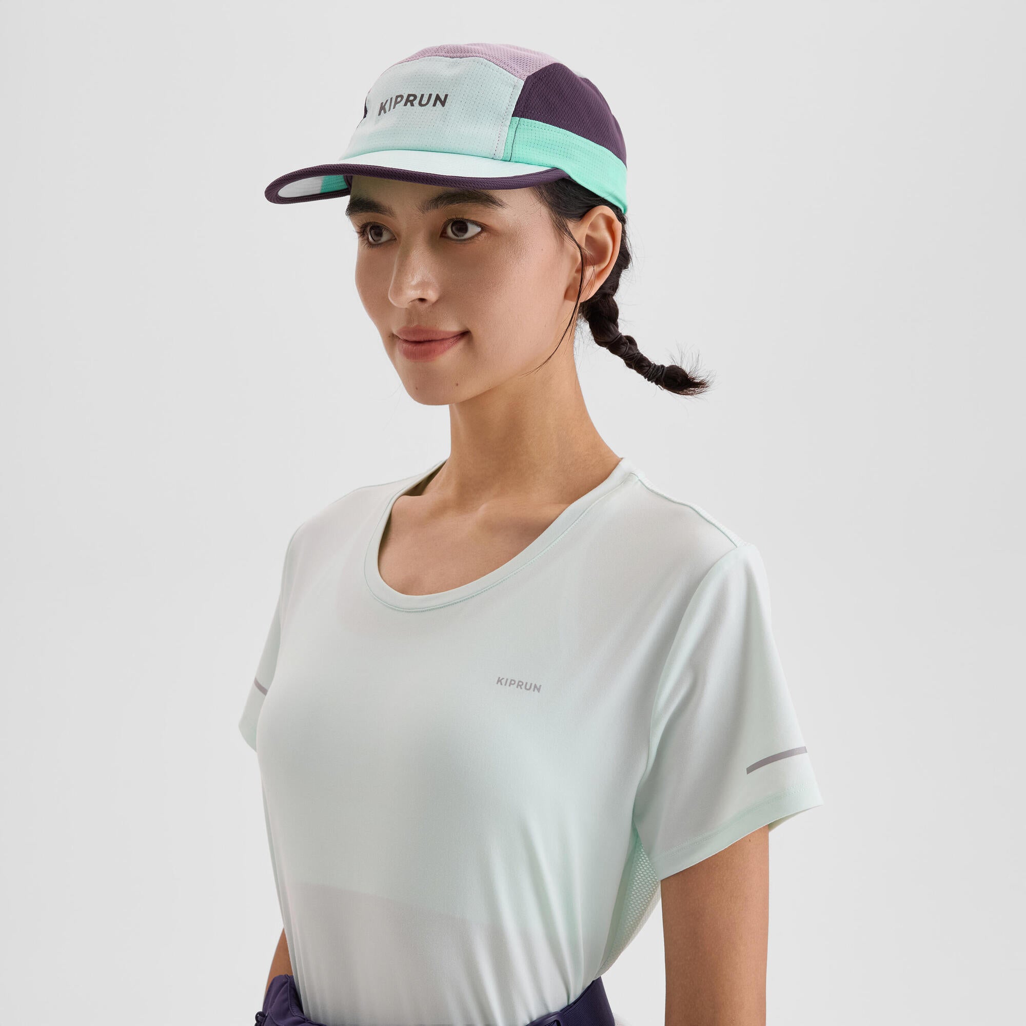 kiprun-5-panel-ultralight-laufkappe-mint-green-one-size image 6